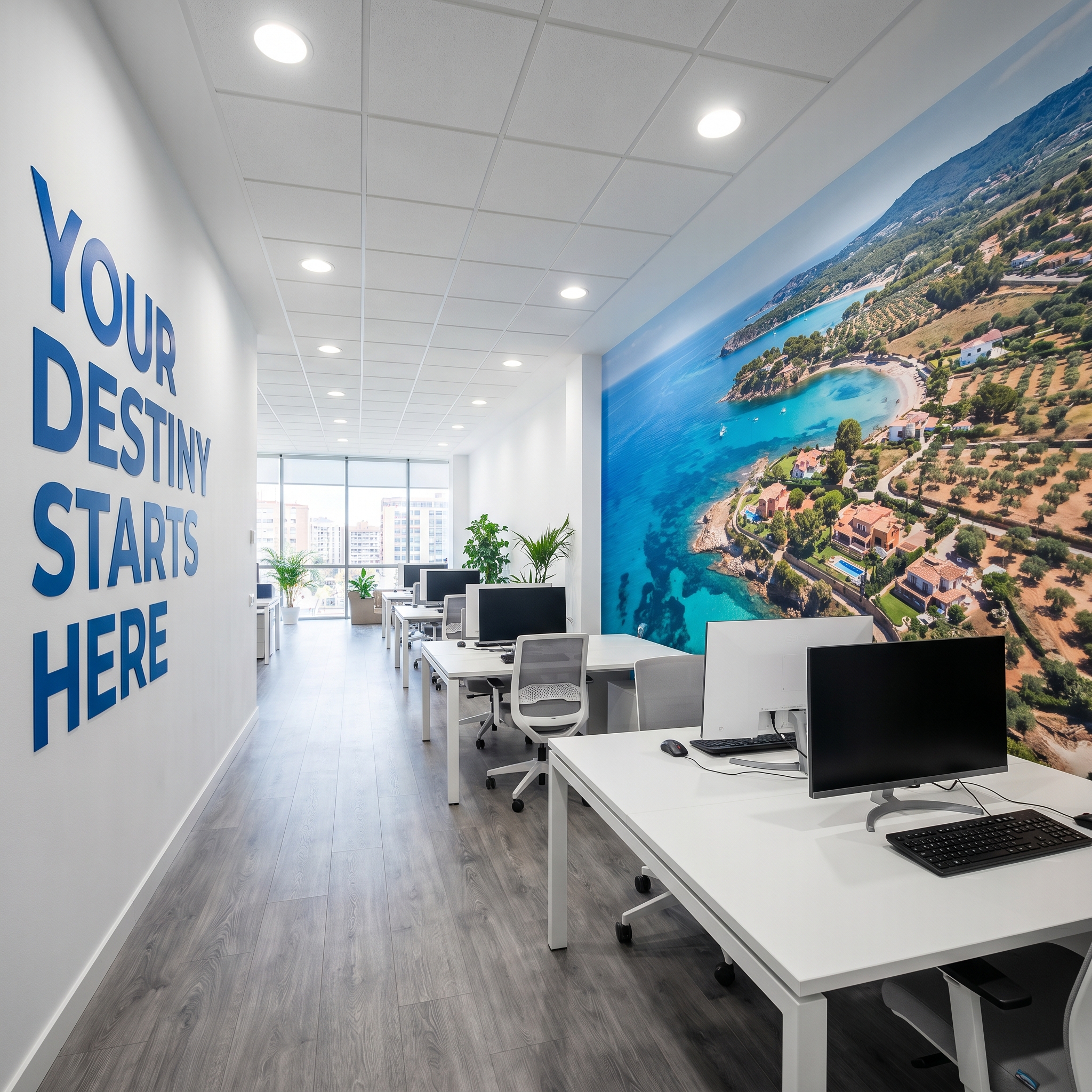 Your Destiny Starts Here — branding integral de oficina