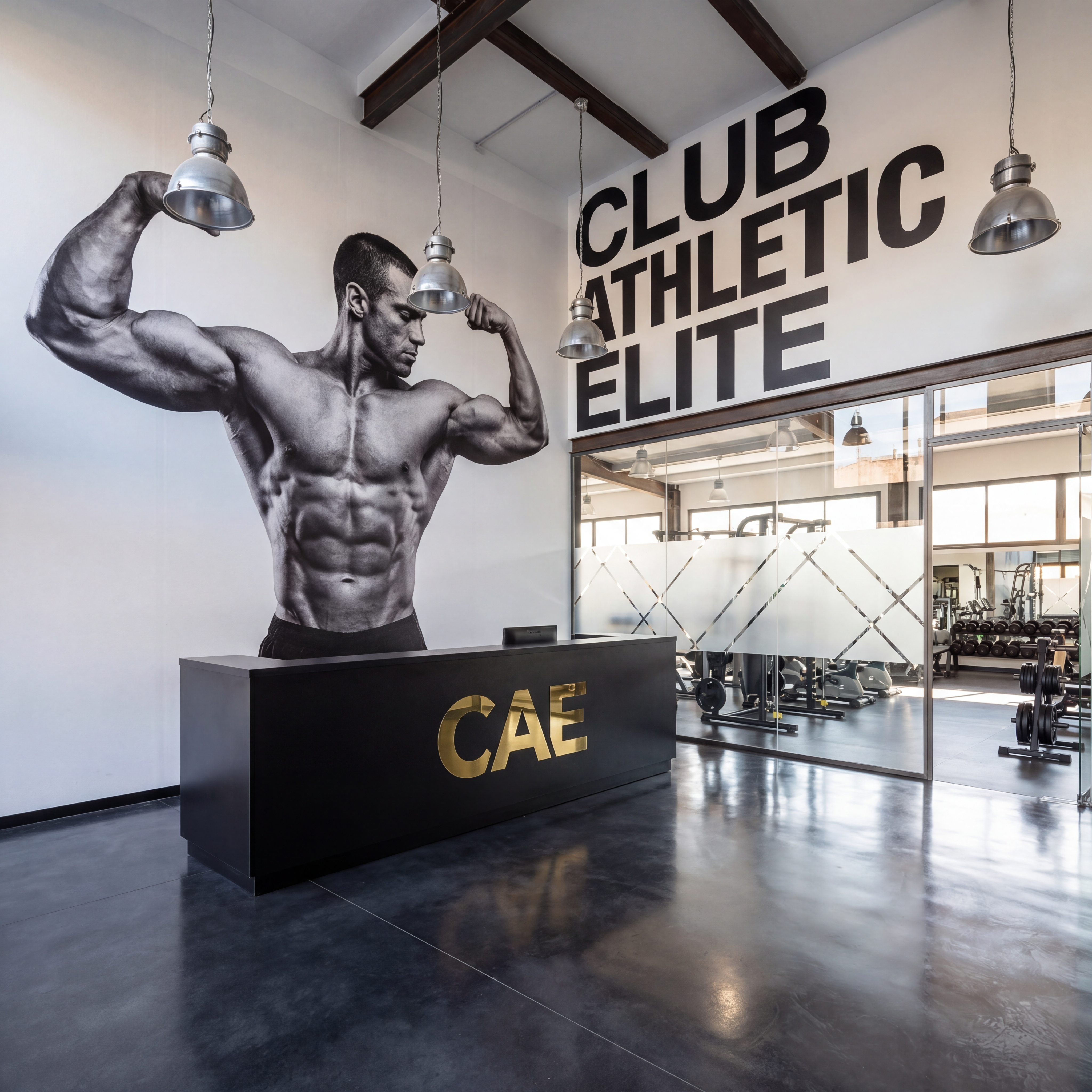Club Athletic Elite — mural y rotulación de recepción